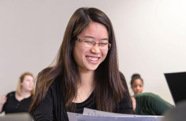undergraduate student smiling
